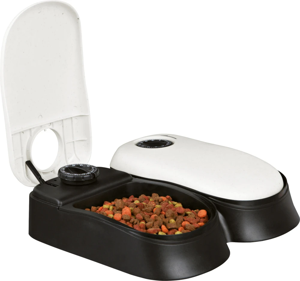 Trixie Futterautomat TX2 2x300 Ml / 27 × 7 × 24 Cm, Schwarz/granit 3 Trixie Futterautomat TX2 2x300 Ml / 27 × 7 × 24 Cm, Schwarz/granit