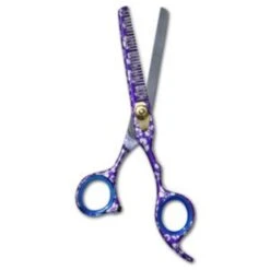 Effilierschere Einseitig, Edelstahl Mit Buntem Kunststoffüberzug 16,5cm