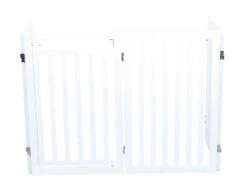 Trixie Absperrgitter Mit Tür, MDF, 4-teilig 60–160 × 81 Cm, Weiß -Wuff Wohnen Verkäufe Absperrgitter20Trixie202