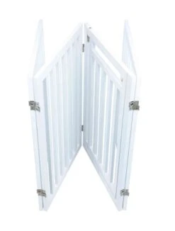 Trixie Absperrgitter Mit Tür, MDF, 4-teilig 60–160 × 81 Cm, Weiß -Wuff Wohnen Verkäufe Absperrgitter20Trixie205
