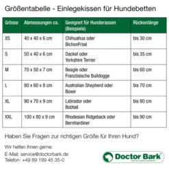 Doctor Bark Einlegekissen Zu Bett -Wuff Wohnen Verkäufe Einlegekissen hellgrau 400