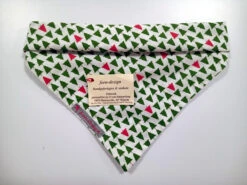 Feen-Design Halstuch Für Hunde Tannenbäumchen Grün-weiß-rot