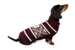 Alqo Wasi Hunde-Pullover Burgundy Glam -Wuff Wohnen Verkäufe IMG 1071