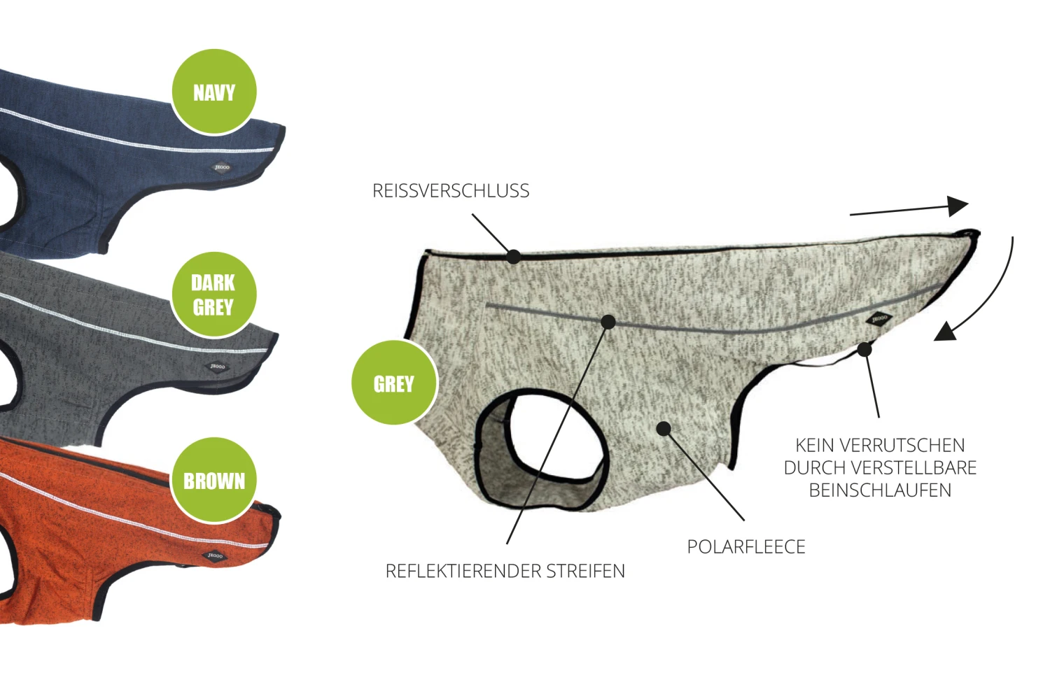 Jeggo Polarfleece Jacke Braun 4 Jeggo Polarfleece Jacke Braun – Bild 2