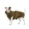 Lill's Hundebademantel Aus Bio-Baumwolle Olive -Wuff Wohnen Verkäufe LILLS HUNDEBADEMANTEL OLIVE 4XS