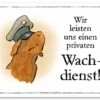 Schilderhund "Privater Wachdienst!" -Wuff Wohnen Verkäufe Schilderhund privaterwachdienst