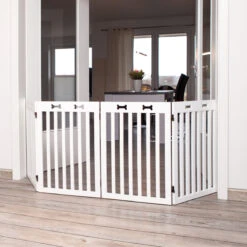 Trixie Absperrgitter, MDF, 4-teilig 60-160 × 75 Cm, Weiß