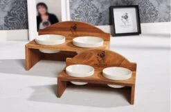 Wolters Sir Henry Doppelnapf -Wuff Wohnen Verkäufe WOLTERS Sir Henry Napf teak Mood I web