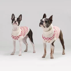 Alqo Wasi Hunde-Pullover Herringbone Pink -Wuff Wohnen Verkäufe herringbone pink 1