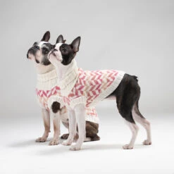 Alqo Wasi Hunde-Pullover Herringbone Pink -Wuff Wohnen Verkäufe herringbone pink 2 1