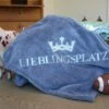 Luxusköter Hundedecke "Lieblingsplatz" -Wuff Wohnen Verkäufe lieblingsplatzrauchblaut rkisweb 551 0