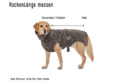 Lill's Hundebademantel Aus Bio-Baumwolle Night Blue -Wuff Wohnen Verkäufe lills20bademantel20abmessung