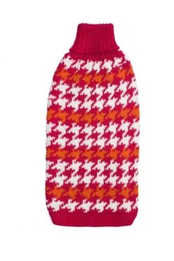 Alqo Wasi Hunde-Pullover Pied De Poule Fuchsia - XS -Wuff Wohnen Verkäufe pied de poule coral alqo wasi 01