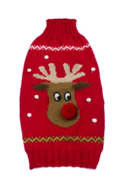 Alqo Wasi Hunde-Pullover Red Rudolph