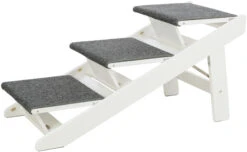 Trixie Rampe, Ausklappbare Stufen, MDF, 44x46x106cm Weiß